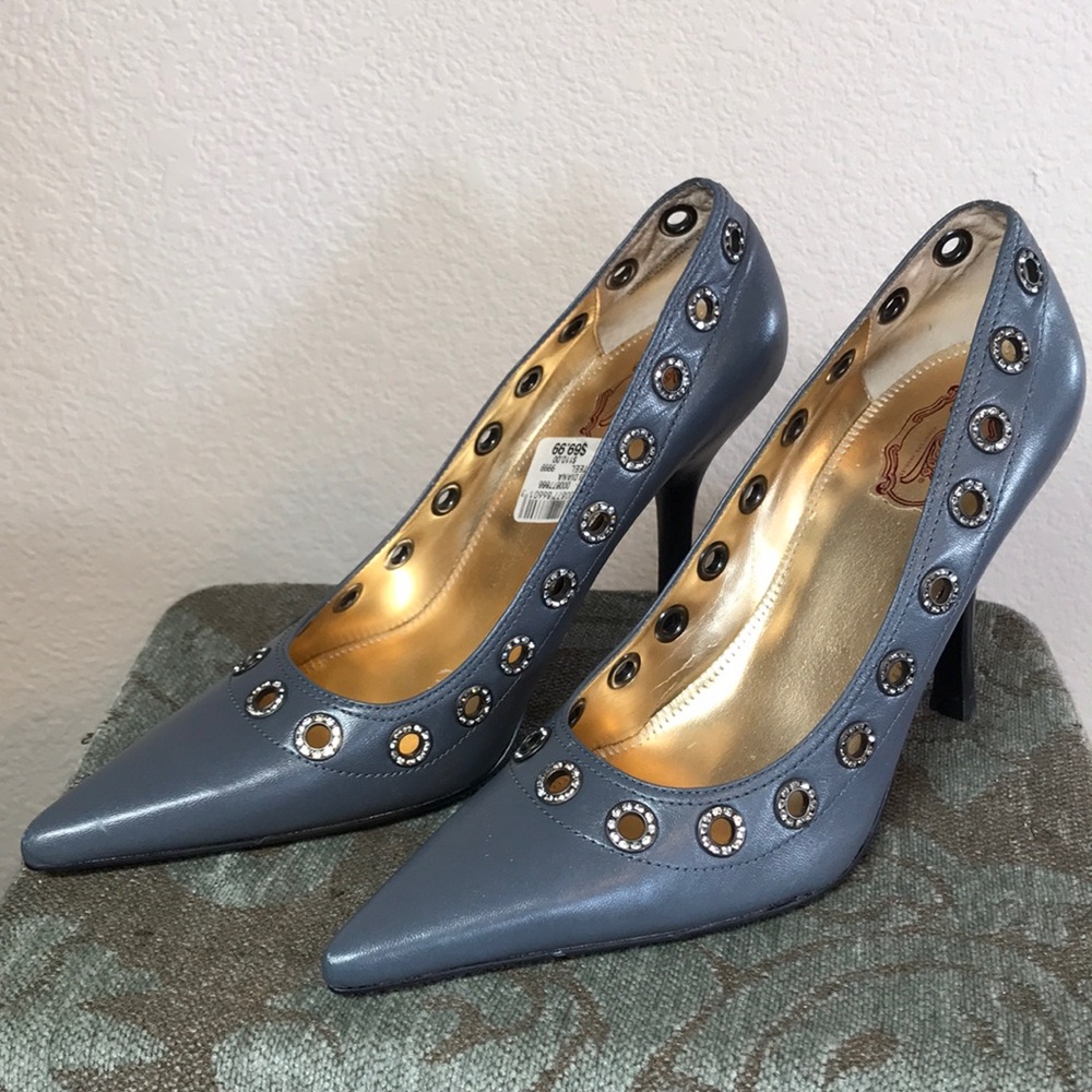 Hale Bob Leather Gray Shoes NWT. Size 6